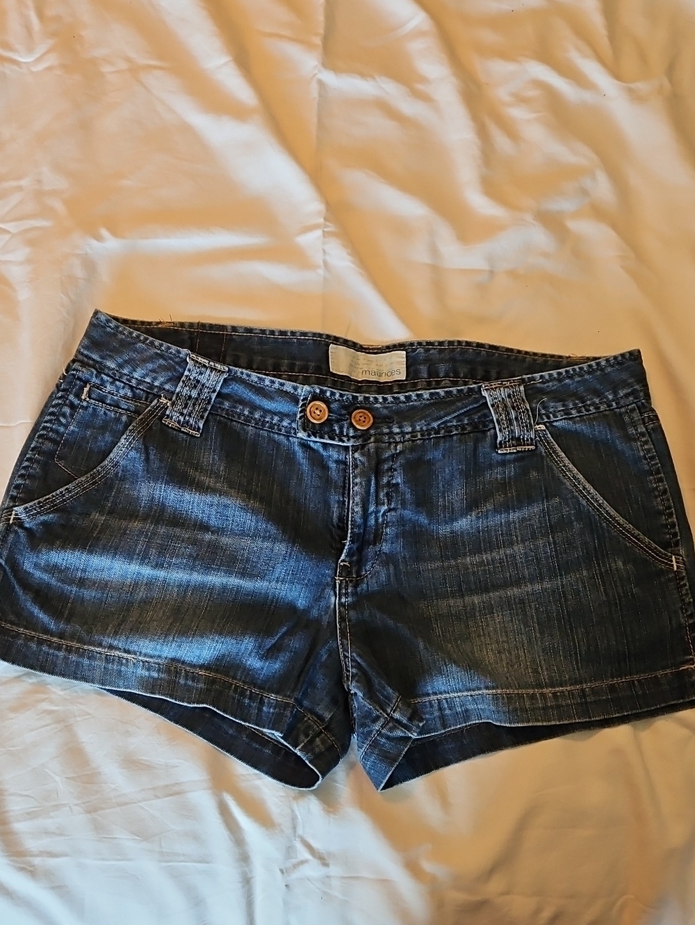 Maurices Dark Blue Denim Jean Shorts